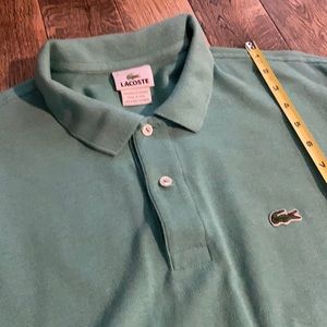 Men’s Lacoste polo in sage green